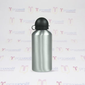 SQUEEZE BOLINHA EM ALUMÍNIO PRATA  – 500ML