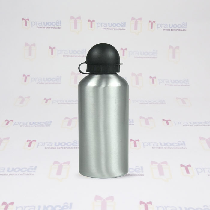 SQUEEZE BOLINHA EM ALUMÍNIO PRATA  – 500ML